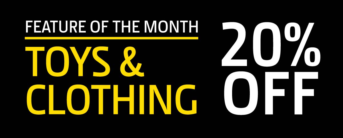 20% Off Toys and Clothing During the Month of December!