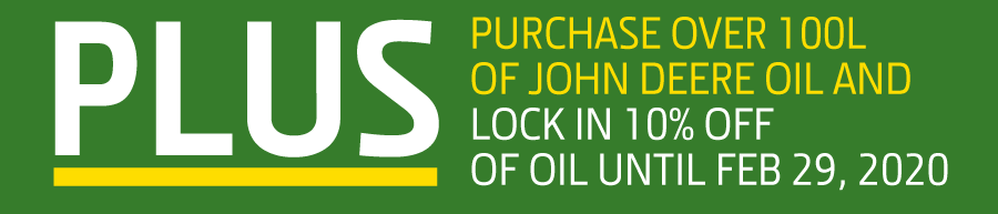 PLUS buy over 100L of Oil & Lock in a 10% discount until February 29, 2020