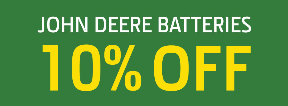 10% off john deere batteries